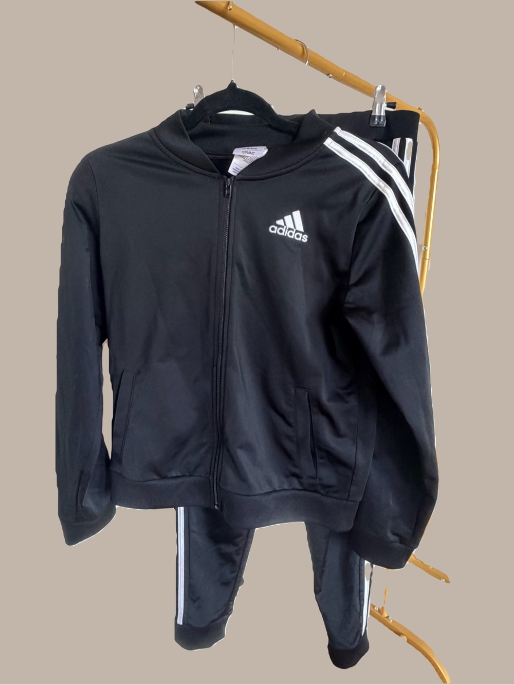 Adidas logo on jacket